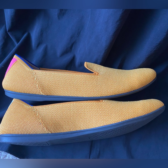 Rothys Lemon Drop 6.5 Retired Color Lemonade Flats Slip On Washable Yellow Pink - Picture 5 of 9